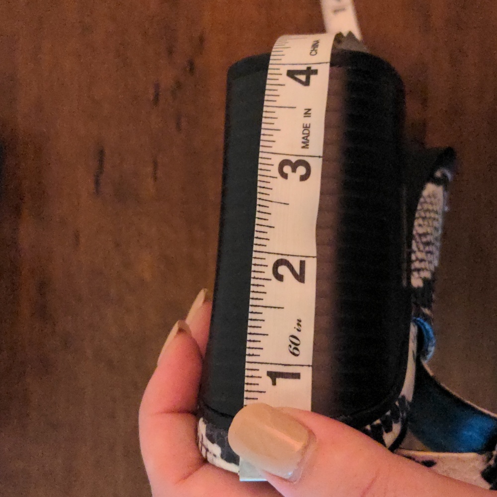 Justfab 'Dion' snake print chunk heel booties - Picture 6 of 6